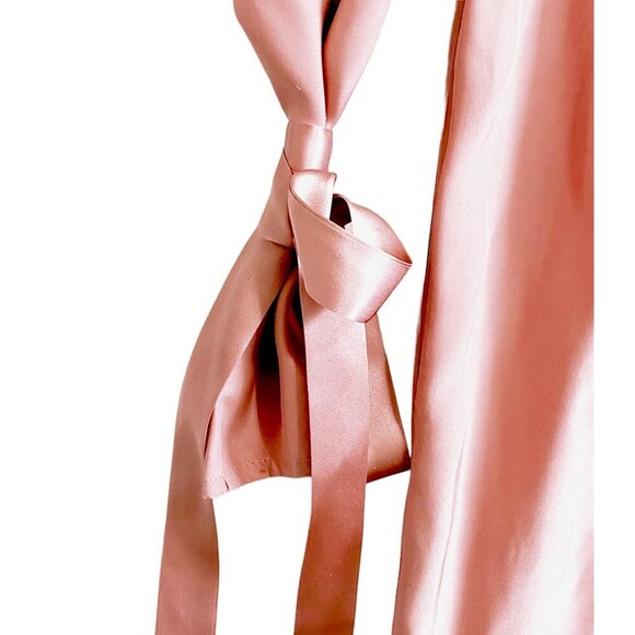 ASOS silk satin cold shoulder midi dress in rose pink, Size 0 - Picture 6 of 12